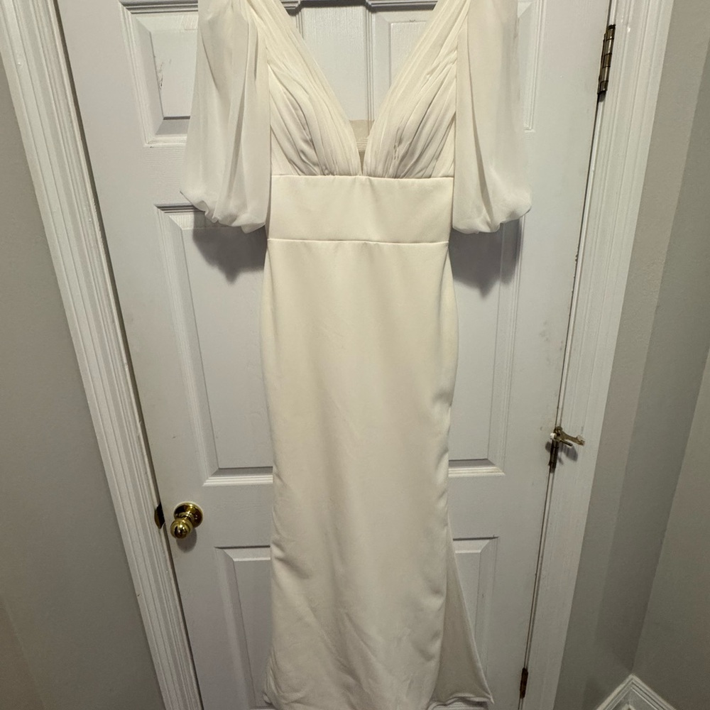 Elegant White Evening Dress